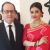 Aishwarya looks ravishing in red sari for Hollande lunch