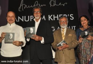 amitabh bachchan, kirron kher at the book launch of anupam kher titled, 'The Best Thing About You Is You'