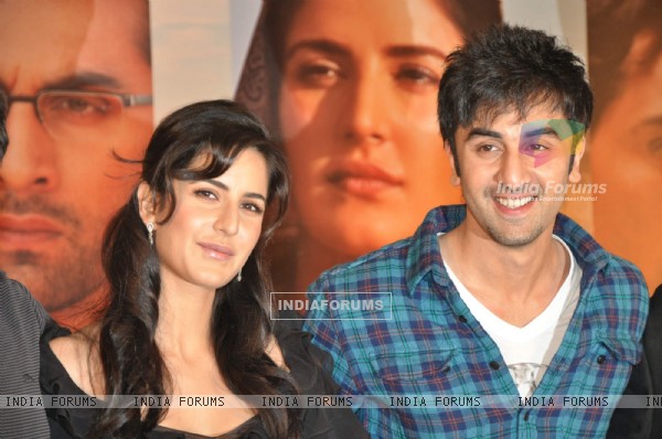 Katrina Kaif and Ranbir Kapoor at a press meet for film "Rajneeti" in JW 