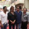 Shakti Kapoor, Sunil Shetty and Kiran Kumar at Raqt-Ek Rishta film Mahurat at Filmistan