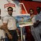 Dr.Vijay Mallaya along with Salman Khan, his son Siddharth and Models  at Kingfisher Calendar Launch 2011