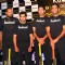 Cricketers Harbhajan Singh, Yusuf Pathan, Gautam Gambhir, Yuvraj Singh, M S Dhoni and Piyush Chawla at a promotional event in New Delhi on Wed 2 Feb 2011. .