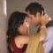 A romantic pose of Abhay Deol and Mahi Gill