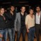 Tusshar Kapoor, Sundeep Kishan and Nikhil Dwivedi at premiere of movie 'Shor In The City'