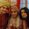 Nandini with Naitik and Rashmi on her wedding