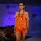 Model walks the ramp for WLC Chimera fashion show at Leela Hotel