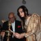 Dia Mirza with Yash Chopra igniting the auspicious lamp in 13th Mumbai Film Festival opening ceremony at Cinemax in Mumbai