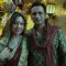 Tarana and Jai on BALH set, celebrating Karva Chauth