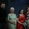 Anu Malik, Waheeda Rehman, Asha Parekh and Raveena Tandon on the sets of Isi Ka Naam Zindagi
