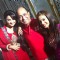 Dimple and Adaa with SP Lalwani on sets of Amrit Manthan