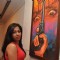 Singer Annie Chatterjee promoting upcoming film BANDOOK at a Painting Exhibition