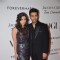 Bollywood actress Aliya Bhatt and filmmaker Karan Johar during the Vogue India's 5th anniversary bash at Trident in Mumbai.