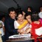 Sai Deodhar and Shakti Anand with Sharbani Deodhar at the launch of their Production house ''Thoughtrain Entertainment''.