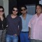 Siddharth and Tapsee Pannu with director David Dhawan during the promotion of upcoming film Chasme Badoor