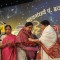 Asha Bhonsle and Lata Mangeshkar at Pandit Dinanath Mangeshkar Awards ceremony