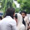Ranveer Singh with Priyanka Chopra at Priyanka Chopra's father's funeral