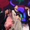 Shahrukh Khan, Drashti Dhami and Vivian Dsena at promotion of Chennai Express on set of Madhubala