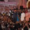 Prem Chopra speaks to the crowd at Dahi Handi celebrations