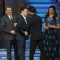 Shahrukh Khan and Salman Khan greet each other at the 9th Star Guild Awards