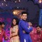 Piyush Sahdev and Mahima Makwana during a performance on Zee TV Holi Mahotsav