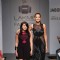 Veda Raheja with her show stopper Monica Dongre at Lakme Fashion Week Summer Resort