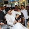 Aditya Thackeray getting a hair cut