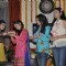 Ishita Ganguly ties the sacred thread to Neha Pednekar at the Launch of Shastri Sisters