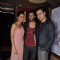 Parvathy Omanakuttan and Akshay Oberoi pose with Imran Khan at the Premier of Pizza 3D