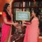 Sumona gives a Khoobsurat placard to Sonam Kapoor