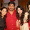 Rajan Shahi' with Adaa Khan, Neha Sargam and Kanchi Singh at the celebration