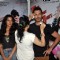 Saahil Prem gets his make up touched up at the Promotion of Mad About Dance