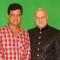 Film Maker Rajeev Walia with Anupam Kher at the making of Star Studded National Anthem