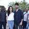 Shahid Kapoor and Shraddha Kapoor poses smartly at the Promotion of Haider