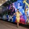 Shreya Saran poses alongside a customized SIIMA bus at the Press Meet at Malaysia