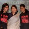 Rani Mukherjee poses with girls at the Promotion of Mardaani