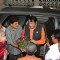 Ashok Pandit greets Manoj Kumar with a bouquet of flowers at the Bhoomipoojan of IFTDA's New Office