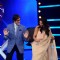 Amitabh Bachchan performs with Deepika Padukone at the Promotions of Finding Fanny