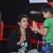 Priyanka Chopra teaches a young fan some boxing moves at the Promotions of Mary Kom