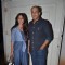 Ashutosh Gowarikar poses with wife at the Special screening of Haider
