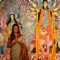 Sushmita Sen poses for the media at Durga Pooja