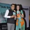 Kriti Sanon poses with Chetan Bhagat at the Book Launch of Half Girlfriend