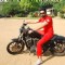 Avinash Sachdev poses on a bike at the Shoot for the New Season of Box Cricket League