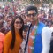 Surbhi Jyoti and Ravi Dubey campaign at Hissar