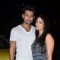 Indraneil Sengupta poses with wife Barkha Bisht Sengupta at SBS Party