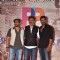 Arshad Warsi, Prakash Jha and Ajay Devgn  pose for the media at the Launch of Rajneeti 2