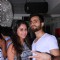 Karan Tacker poses with Krystle Dsouza at Team Mumbai Warrior's Surprise Bash