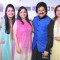 Pankaj Udhas poses with wife and daughters at the Launch of Album 'Khamoshi Ki Aawaz'