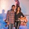 Ajay Devgn poses with Manasvi Mamgai at the Song Launch of Action Jackson