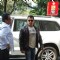 Salman Khan poses for the media at Airport