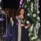 Parineeti Chopra poses for the media at the Sangeet Ceremony of Riddhi Malhotra and Tejas Talwalkar